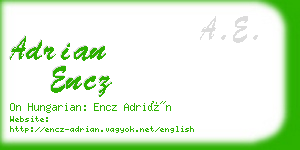 adrian encz business card